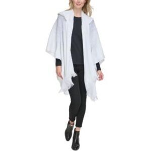 Calvin Klein Womens Knit Hooded Cardigan Sweater/kimono